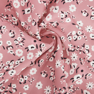 Pink Women's floral print dress - Midi length