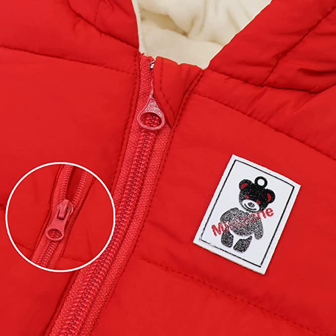 Grenouillère d'hiver pour bébé, chaude et confortable, avec oreilles