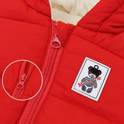 Grenouillère d'hiver pour bébé, chaude et confortable, avec oreilles