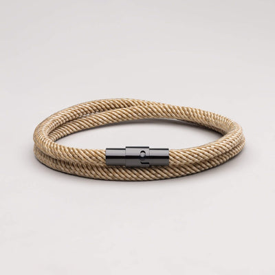 Ara - Bracelet magnétique en corde de Milan - Edition brune