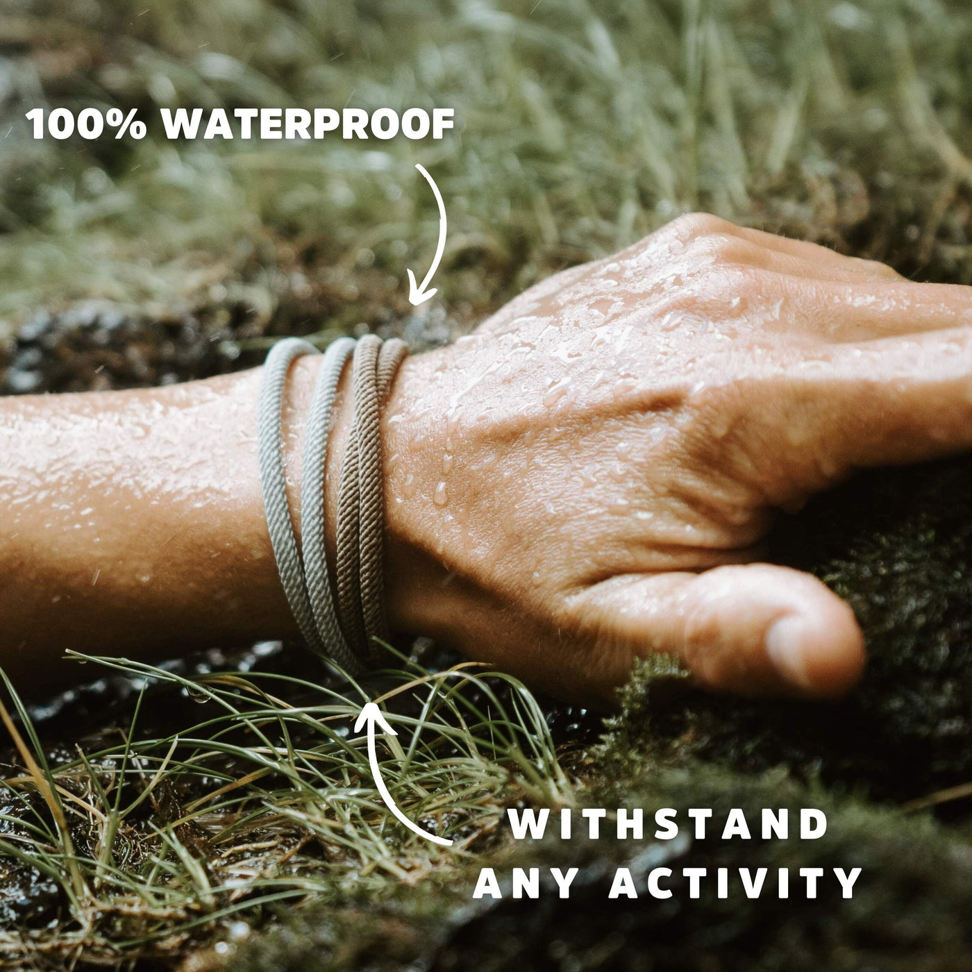 Ara - Bracelet magnétique en corde de Milan - Edition brune