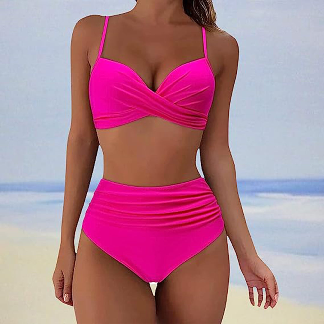 Bikini deux pièces femme élégant coupe flatteuse maintien confortable