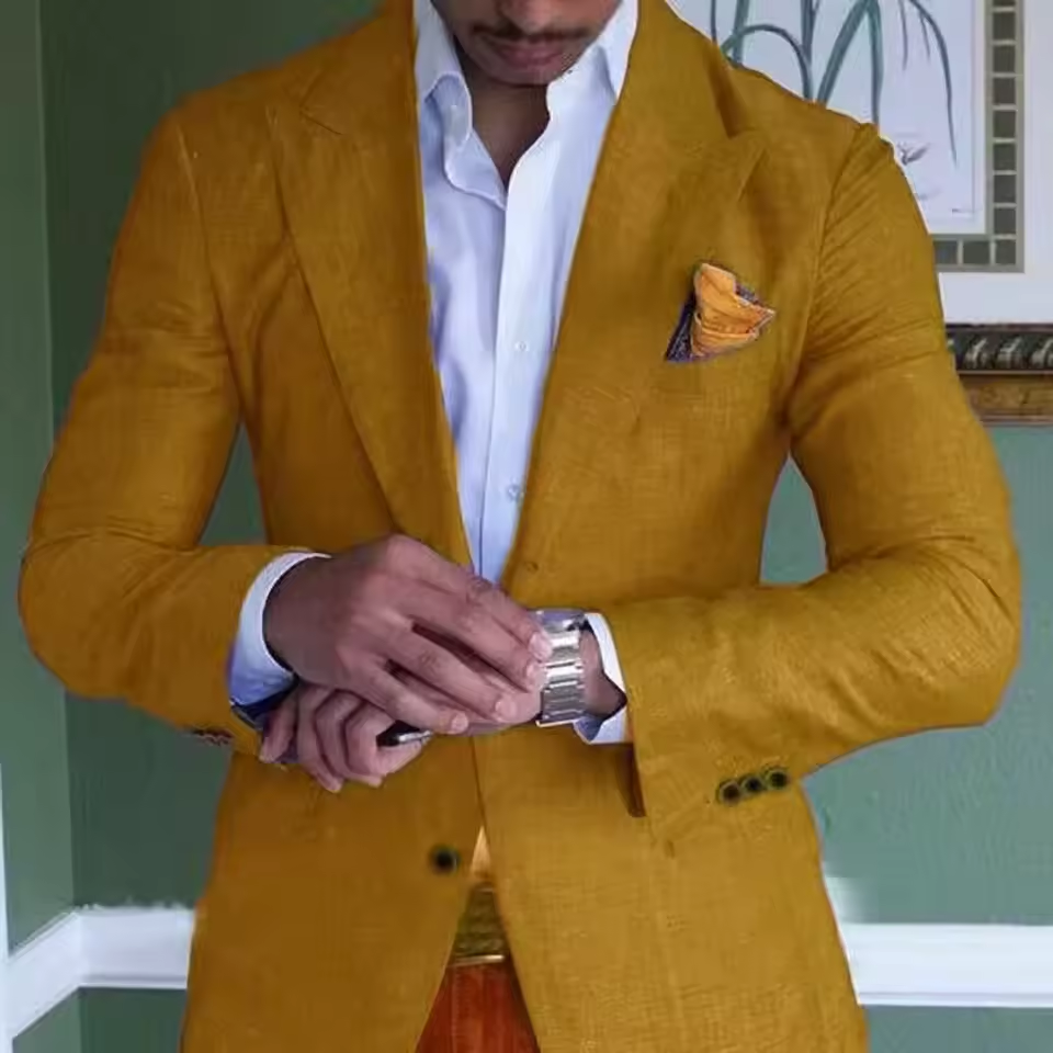Blazer élégant en lin pour hommes