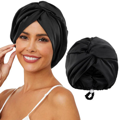 Turban en soie ajustable pour femmes - bonnet de sommeil et de chimio