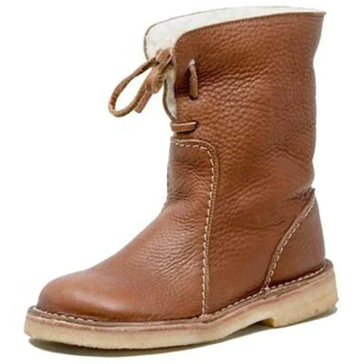 Bottes pour femmes imperméables en polaire avec doublure en laine chaude - Idéales pour l'hiver