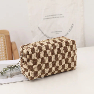 Amara - Trousse de maquillage à carreaux pour l'an 2000