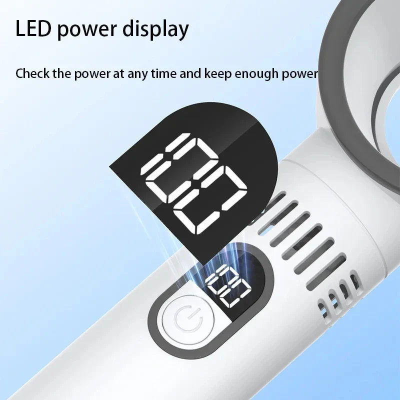 Ventilateur manuel sans fil - Bladeless Ventilateur USB, Portable & Super Silencieux