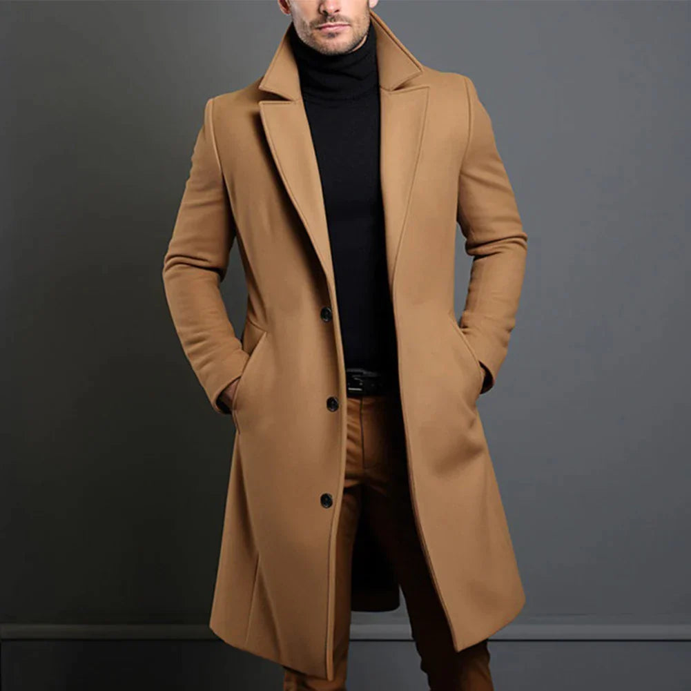 Hommes - Laine mélangée de haute qualité - Manteau d'hiver élégant