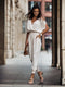 Emma Combinaison décontractée off-shoulder avec détails à volants