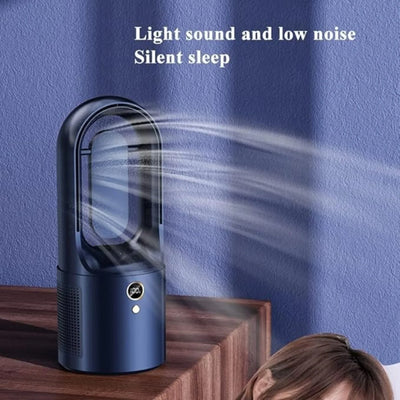 Bladeless Ventilateur de table avec LED & USB - Silencieux, sûr & sans fil