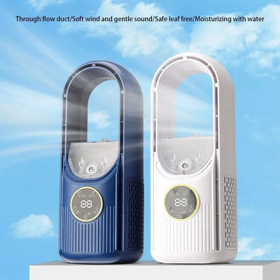 Ventilateur de table et à main sans fil - Bladeless Ventilateur USB, Portable & Silencieux