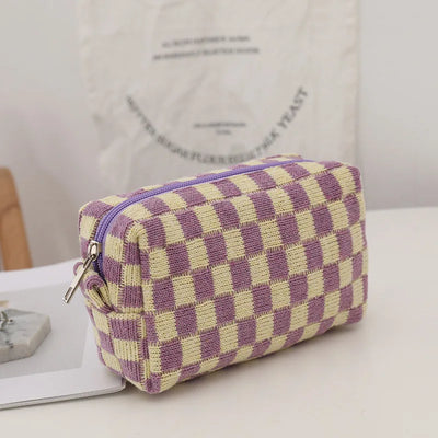 Amara - Trousse de maquillage à carreaux pour l'an 2000