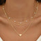 Lily | 3-layer gold and silver necklace with heart or cross pendant