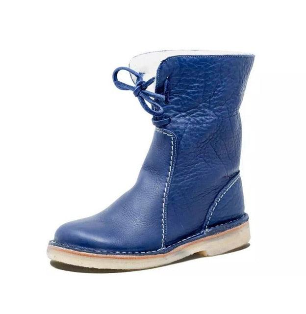 Bottes pour femmes imperméables en polaire avec doublure en laine chaude - Idéales pour l'hiver
