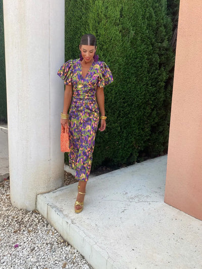 Violina - Robe plissée rayonnante pour femme