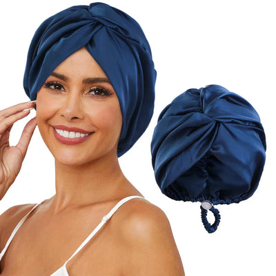 Turban en soie ajustable pour femmes - bonnet de sommeil et de chimio