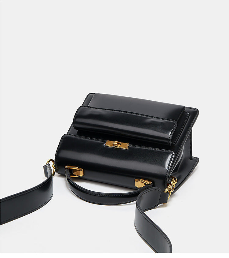 sac vernis noir bandouliere sophistique
