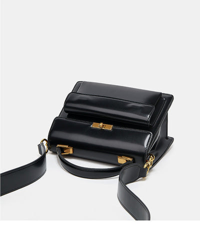 sac vernis noir bandouliere sophistique
