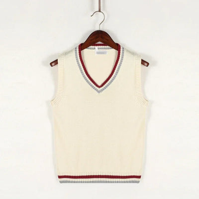 Christof - Pull en tricot sans manches à col en V pour hommes