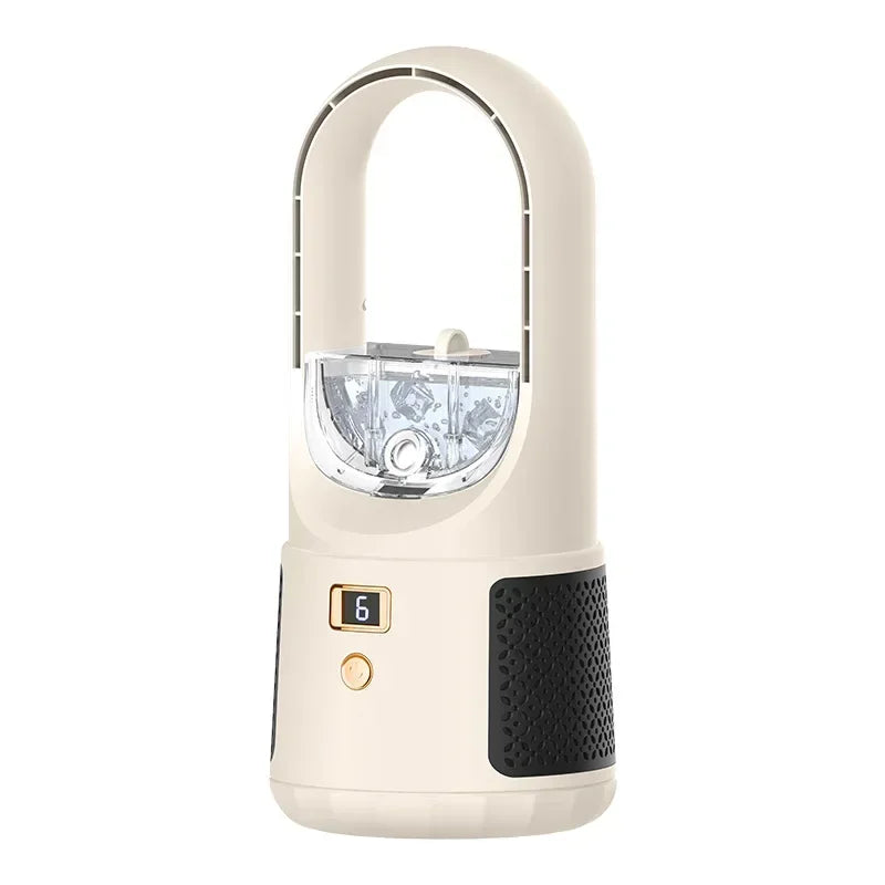Bladeless Ventilateur de table - Ventilateur USB silencieux avec batterie pour chambre à coucher & bureau