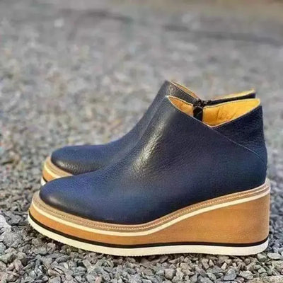 Bottines zippées à plateau pour femmes