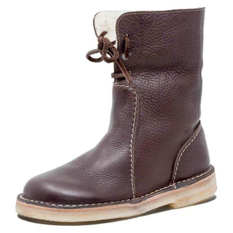 Bottes pour femmes imperméables en polaire avec doublure en laine chaude - Idéales pour l'hiver