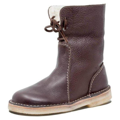 Bottes pour femmes imperméables en polaire avec doublure en laine chaude - Idéales pour l'hiver