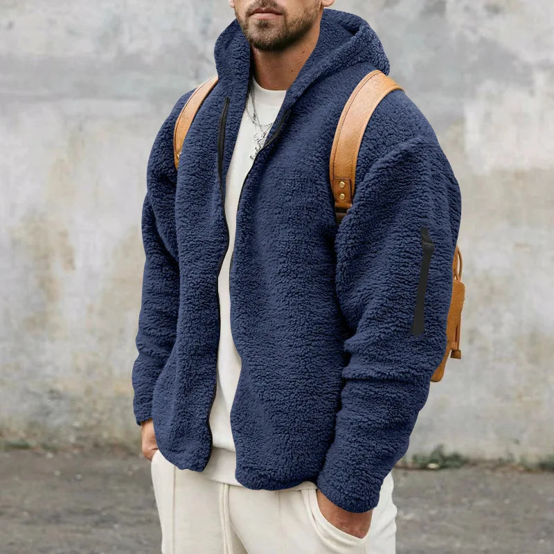Pantalons d'hiver en laine polaire et cachemire pour hommes