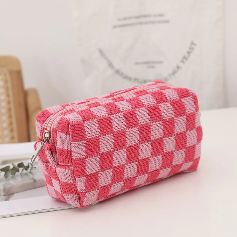 Amara - Trousse de maquillage à carreaux pour l'an 2000