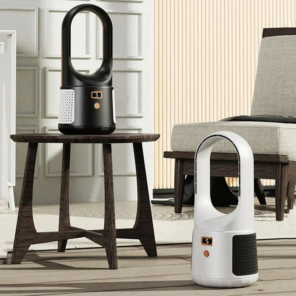 Bladeless Ventilateur de table - Ventilateur USB silencieux avec batterie pour chambre à coucher & bureau