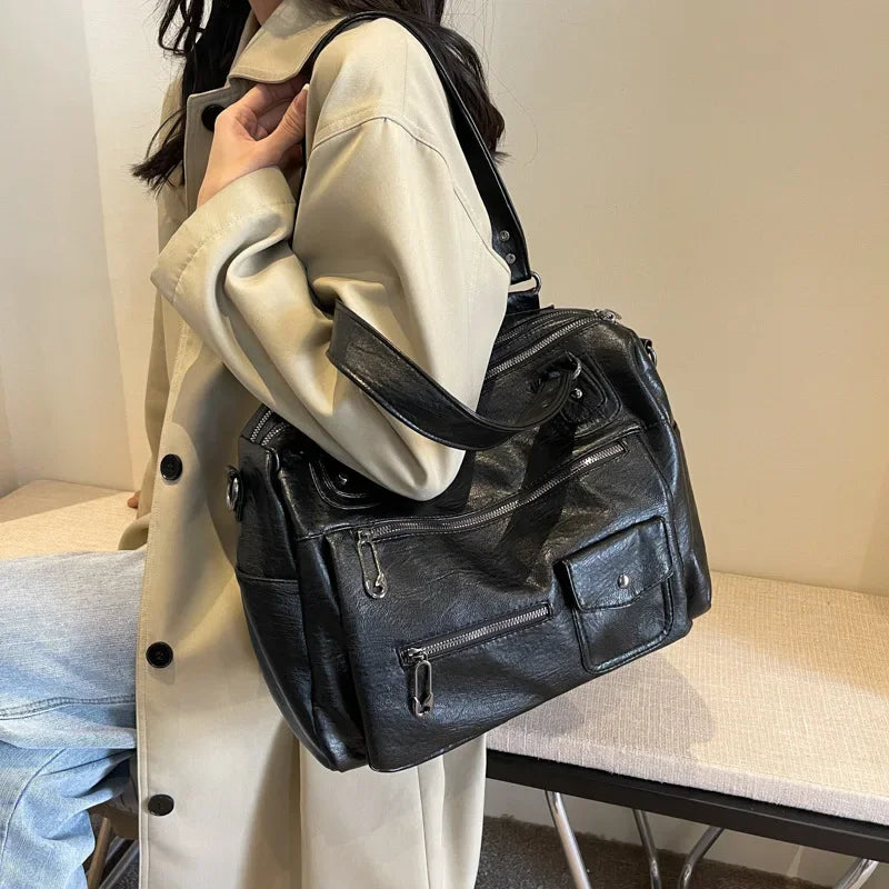 CHLOE - Sac à Main Bandoulière Cuir Grande Capacité
