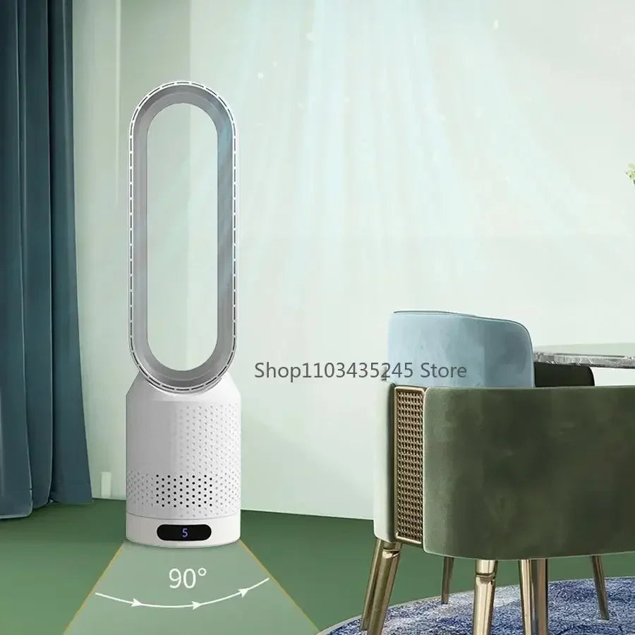 Ventilateur 3-en-1 Bladeless Tower - Sûr, Silencieux & Stylé avec 8 vitesses de vent & télécommande