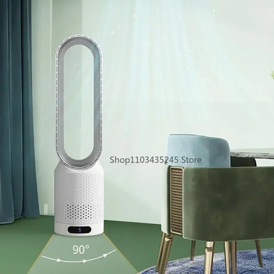 Ventilateur 3-en-1 Bladeless Tower - Sûr, Silencieux & Stylé avec 8 vitesses de vent & télécommande