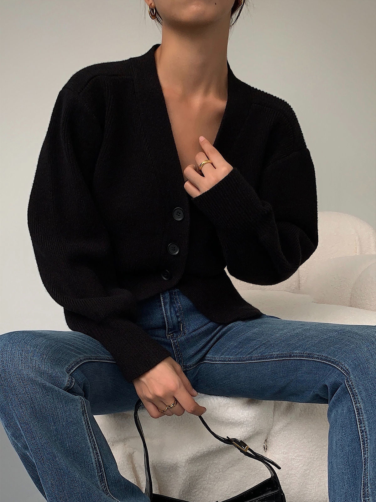 Loulou - Pull-over cardigan pour femme