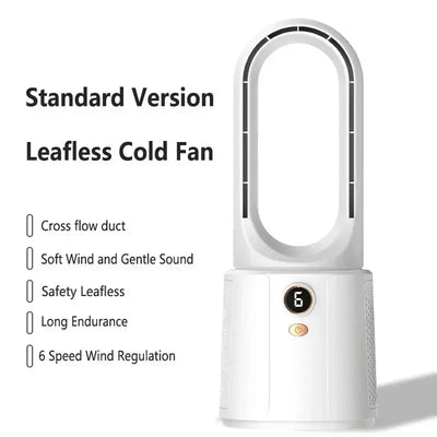 Ventilateur de chambre à coucher sans feuilles avec refroidissement par pulvérisation & veilleuse - Mini-refroidisseur d'air silencieux pour un meilleur sommeil en été