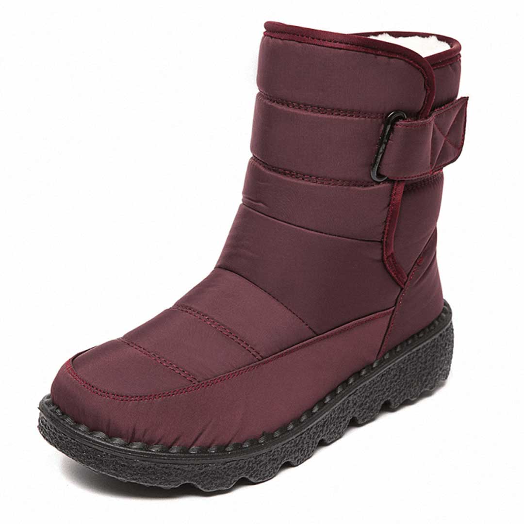 Bottes de neige et de pluie pour dames, imperméables et résistantes à l'eau - Bottes d'hiver chaudes pour la neige et la pluie