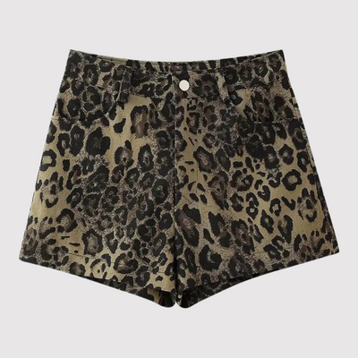 Alya - Short à imprimé léopard audacieux