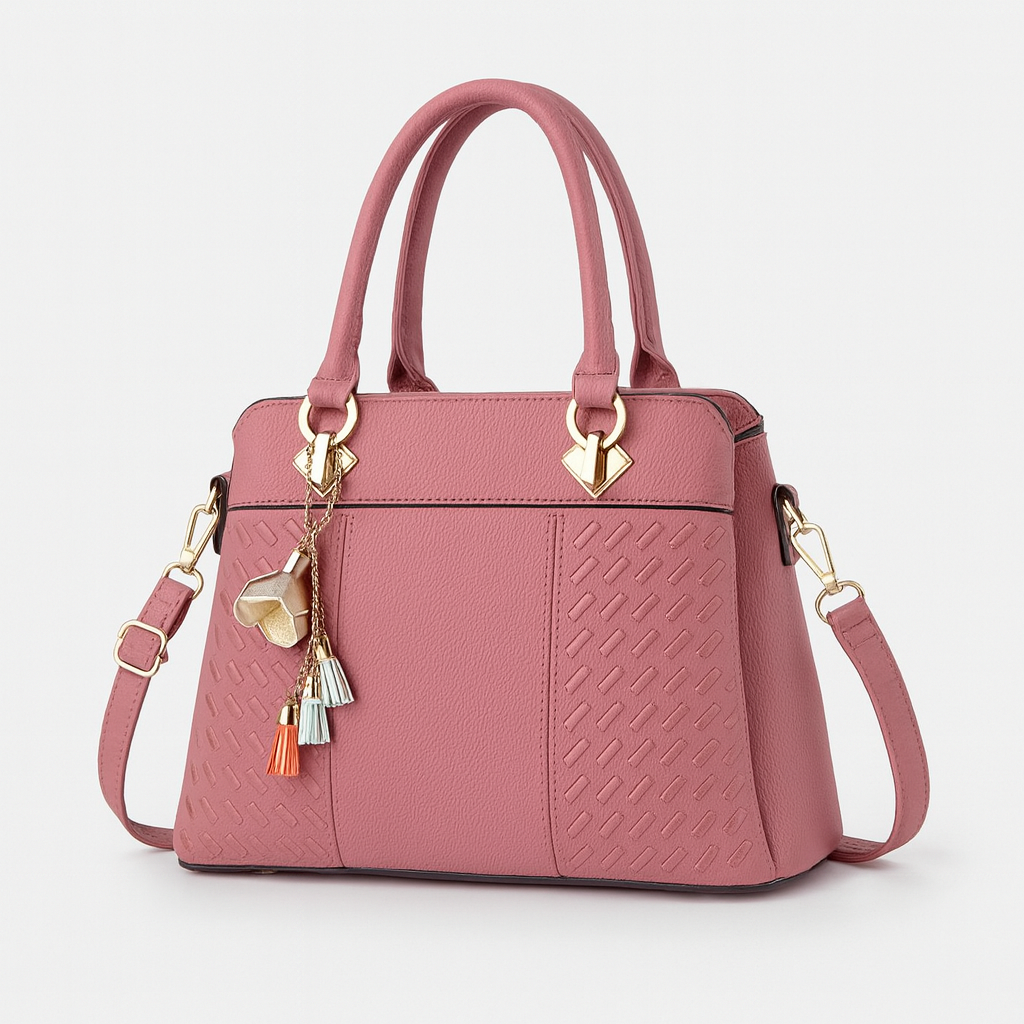 Pink shoulder bag for women