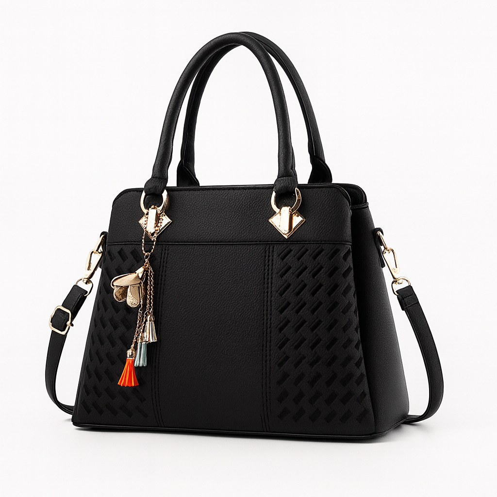 Black shoulder bag for women