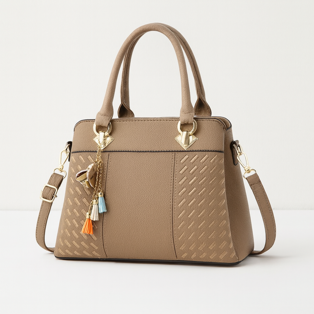 Khaki shoulder bag for women