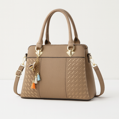 Khaki shoulder bag for women