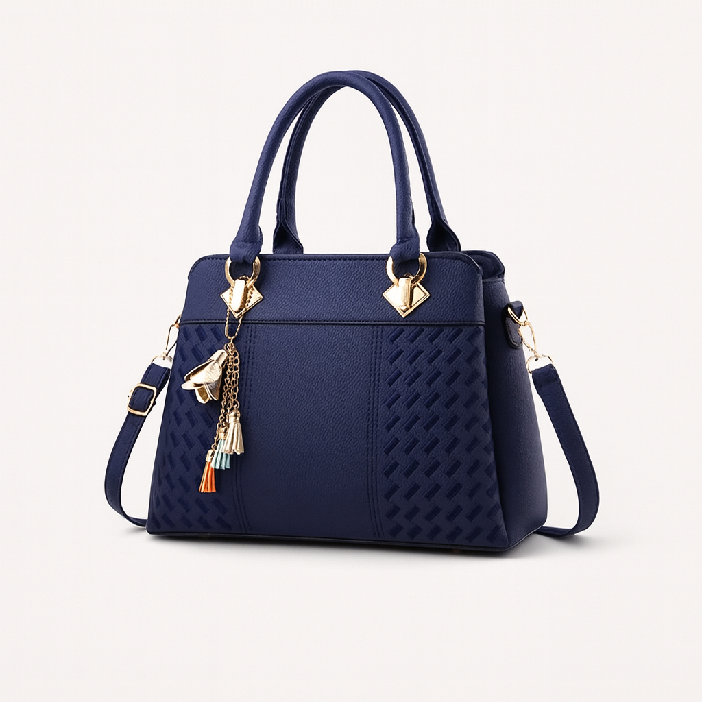 Blue shoulder bag for women
