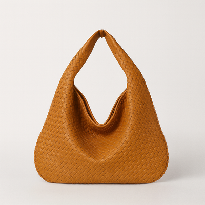Brown Woven shopping bag