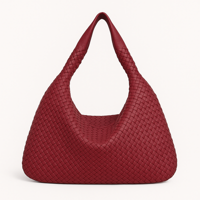 Red Woven shopping bag