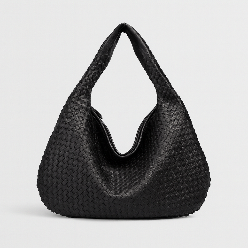 Black Woven shopping bag