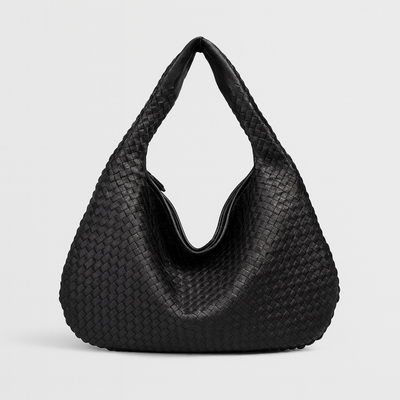 Black Woven shopping bag