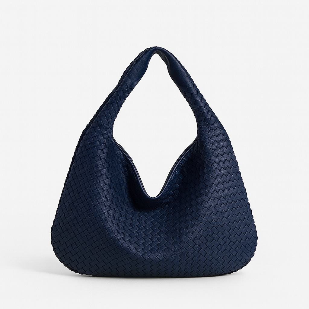 Blue Woven shopping bag