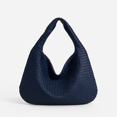Blue Woven shopping bag