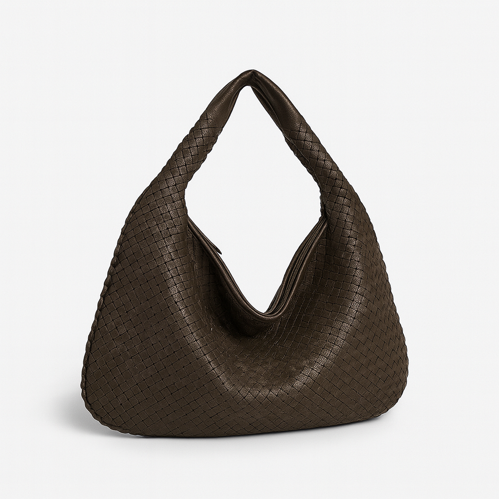 Grey Woven shopping bag
