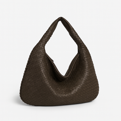 Grey Woven shopping bag